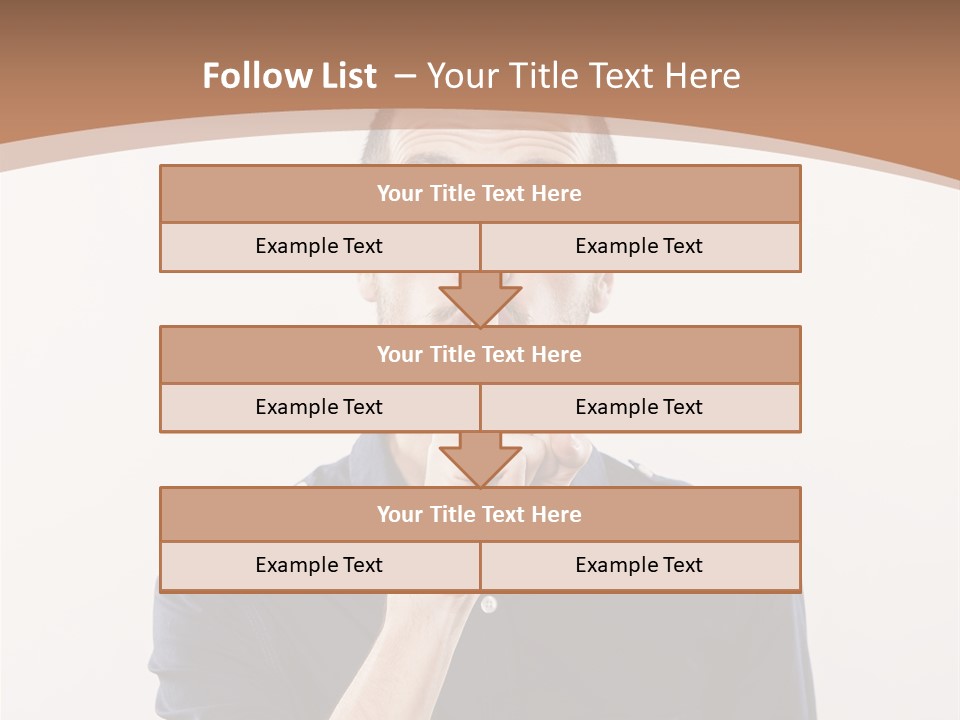 A Man Making A Hush With His Finger PowerPoint Template