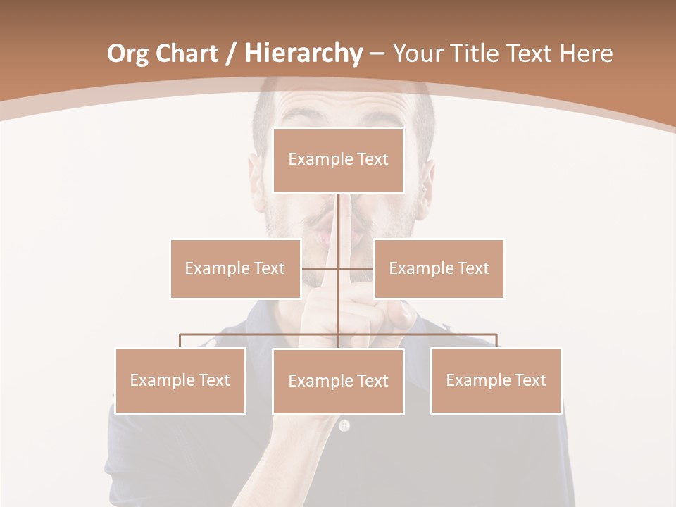 A Man Making A Hush With His Finger PowerPoint Template