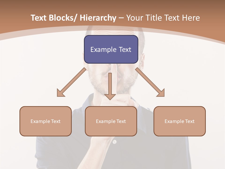 A Man Making A Hush With His Finger PowerPoint Template