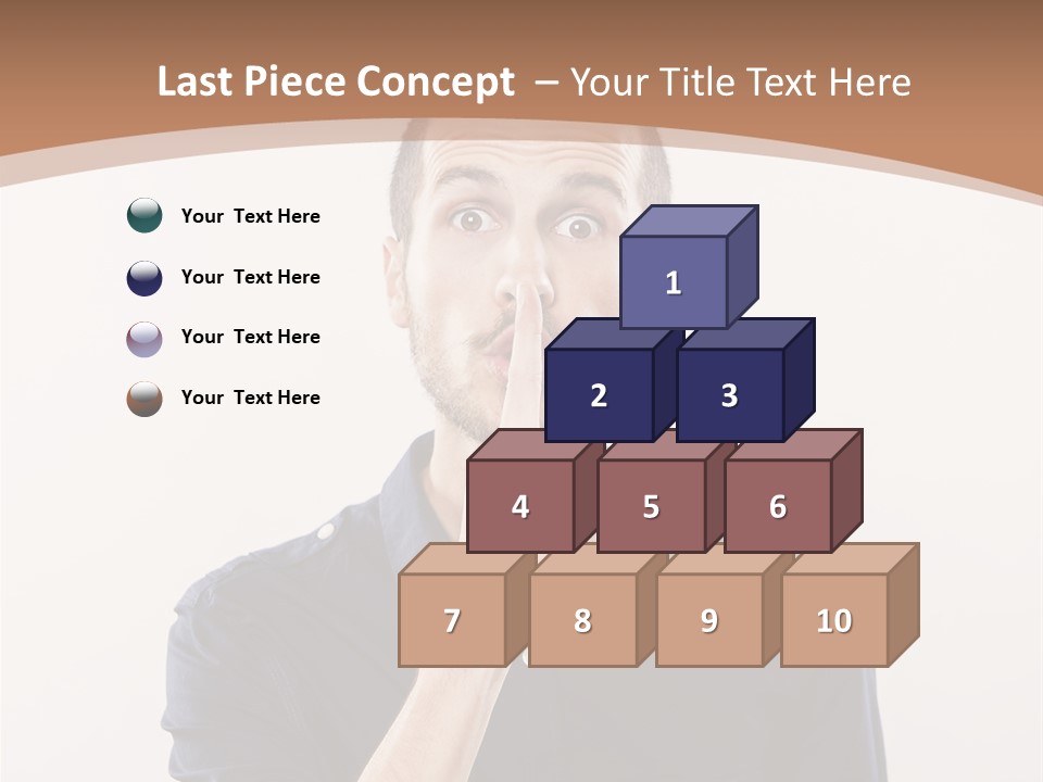 A Man Making A Hush With His Finger PowerPoint Template