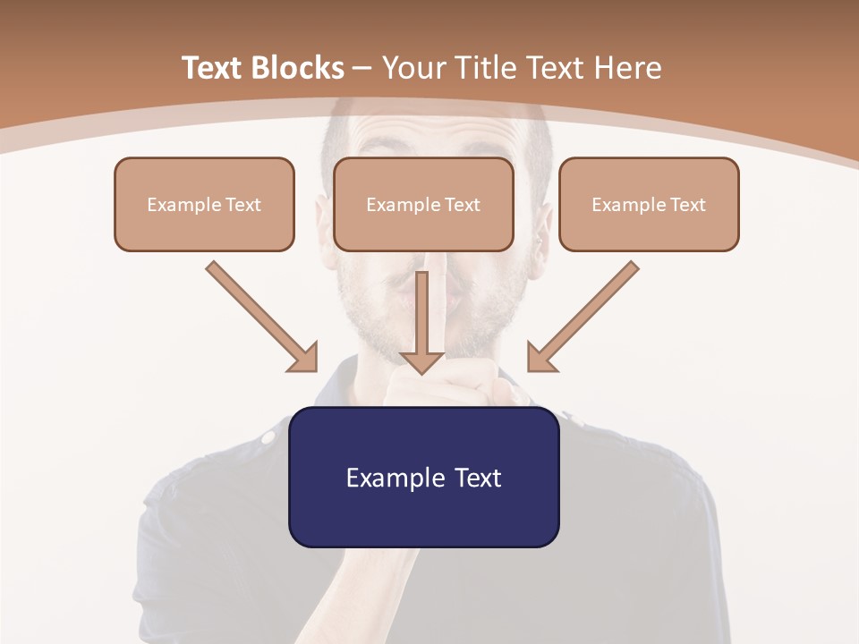 A Man Making A Hush With His Finger PowerPoint Template