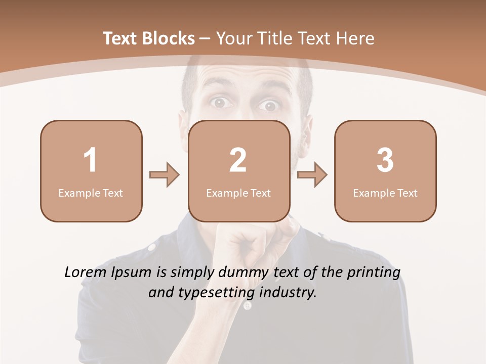 A Man Making A Hush With His Finger PowerPoint Template