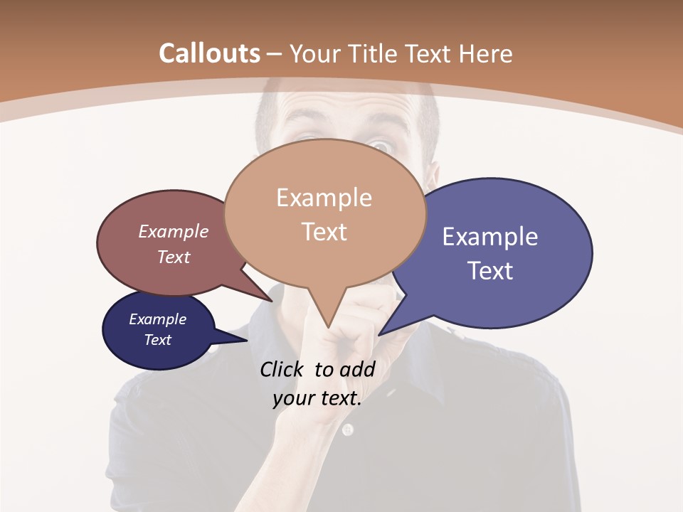 A Man Making A Hush With His Finger PowerPoint Template