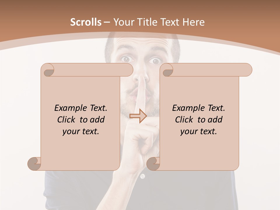 A Man Making A Hush With His Finger PowerPoint Template