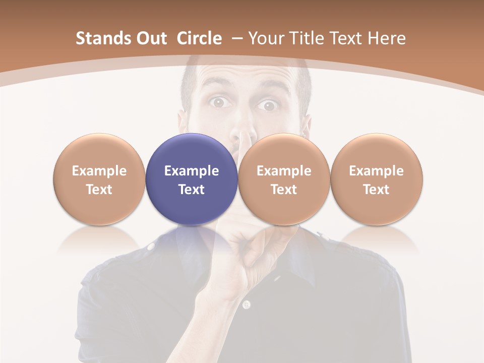 A Man Making A Hush With His Finger PowerPoint Template