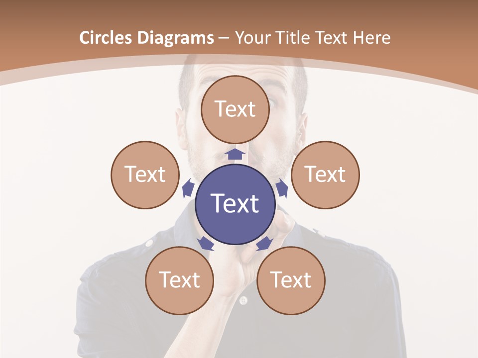 A Man Making A Hush With His Finger PowerPoint Template