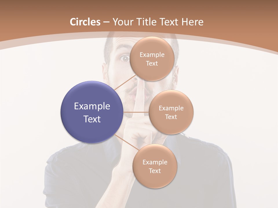 A Man Making A Hush With His Finger PowerPoint Template