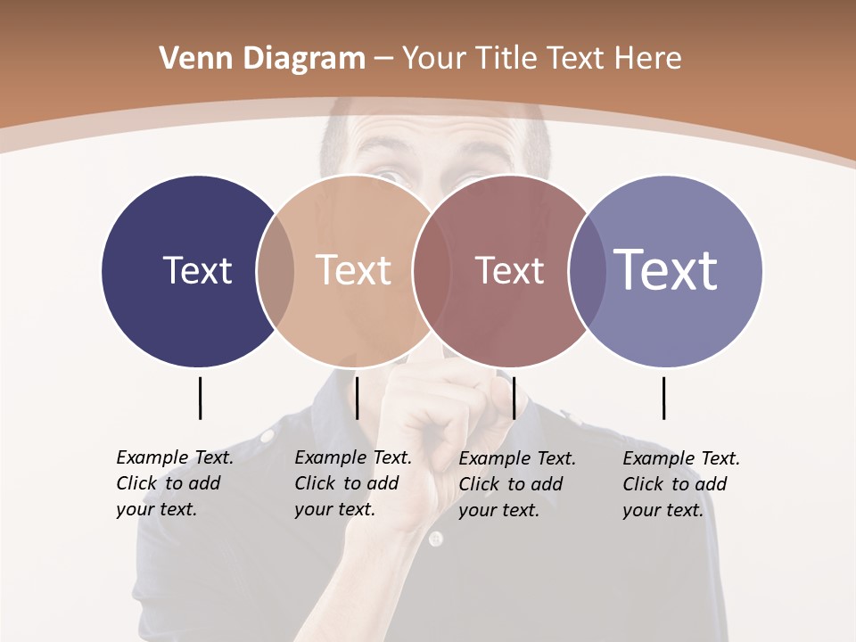 A Man Making A Hush With His Finger PowerPoint Template