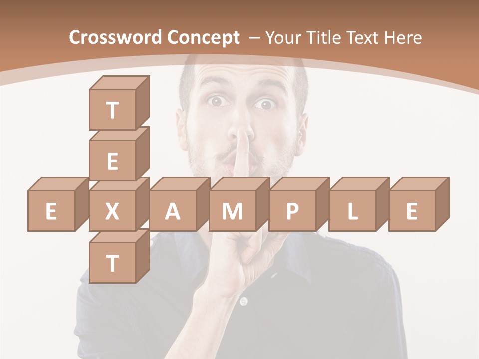 A Man Making A Hush With His Finger PowerPoint Template