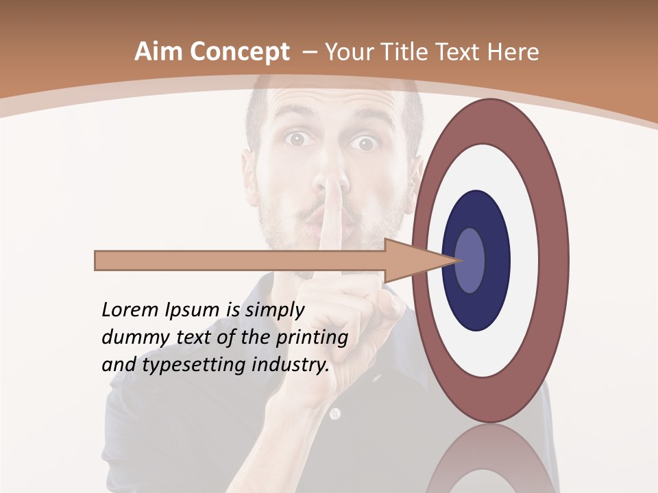 A Man Making A Hush With His Finger PowerPoint Template