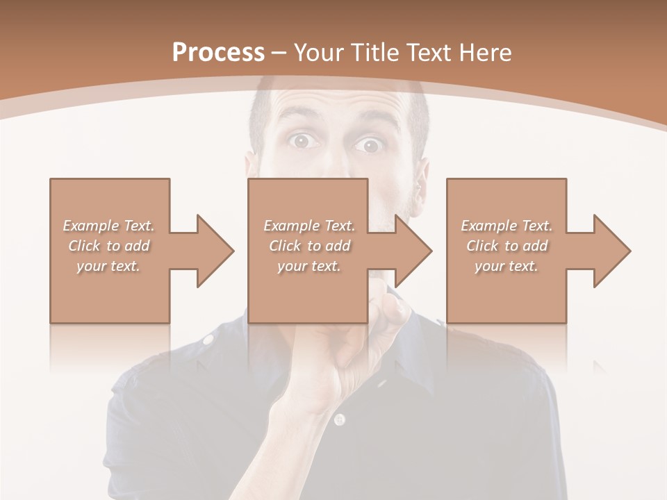 A Man Making A Hush With His Finger PowerPoint Template