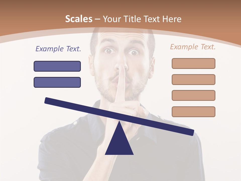 A Man Making A Hush With His Finger PowerPoint Template