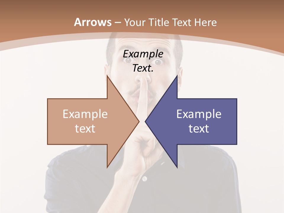 A Man Making A Hush With His Finger PowerPoint Template