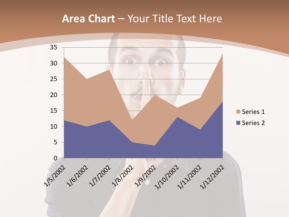 A Man Making A Hush With His Finger PowerPoint Template