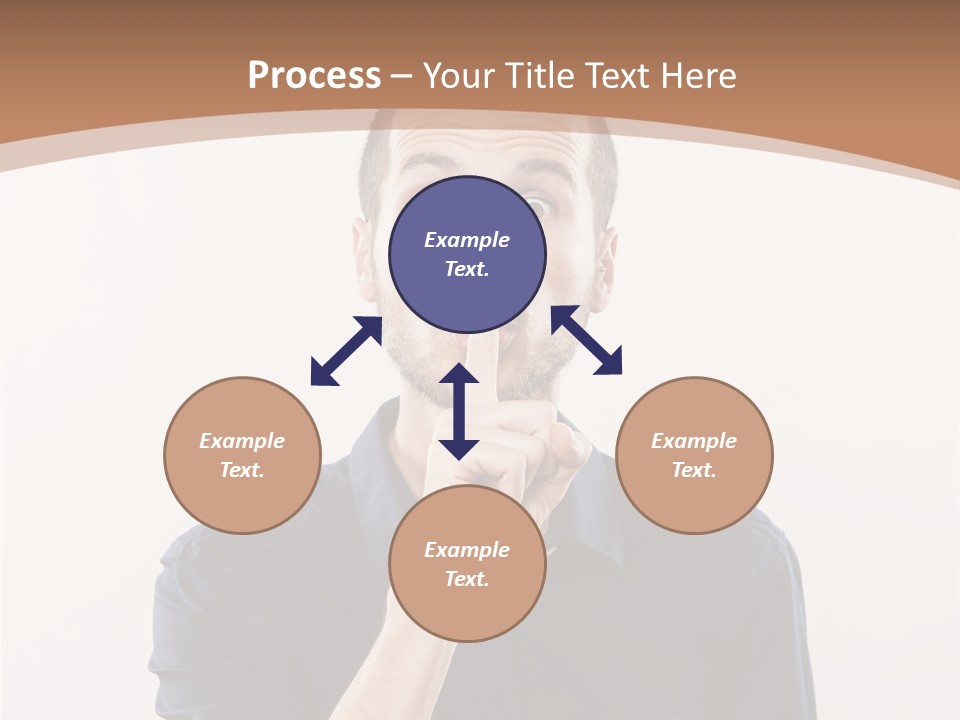 A Man Making A Hush With His Finger PowerPoint Template