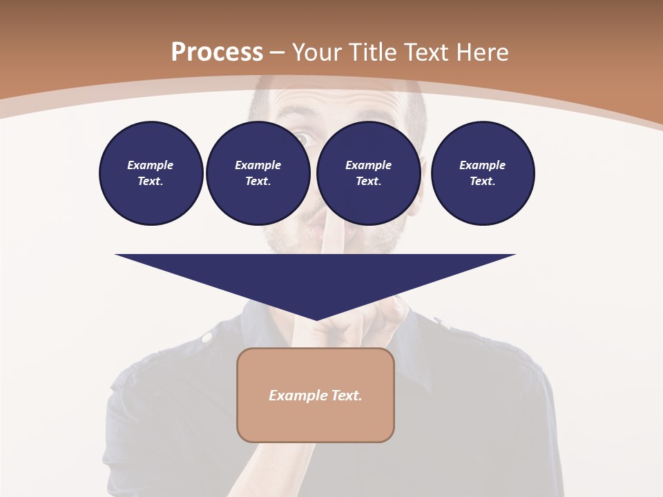 A Man Making A Hush With His Finger PowerPoint Template
