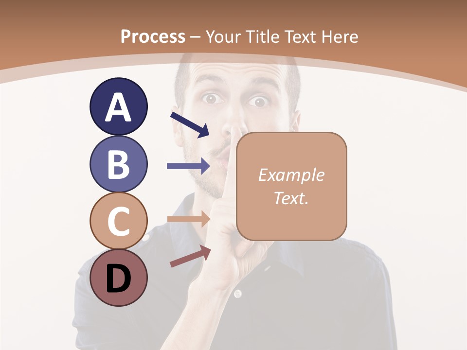 A Man Making A Hush With His Finger PowerPoint Template