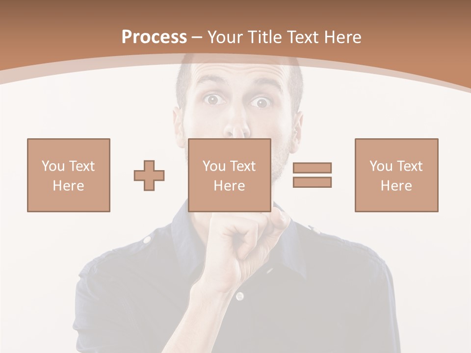 A Man Making A Hush With His Finger PowerPoint Template