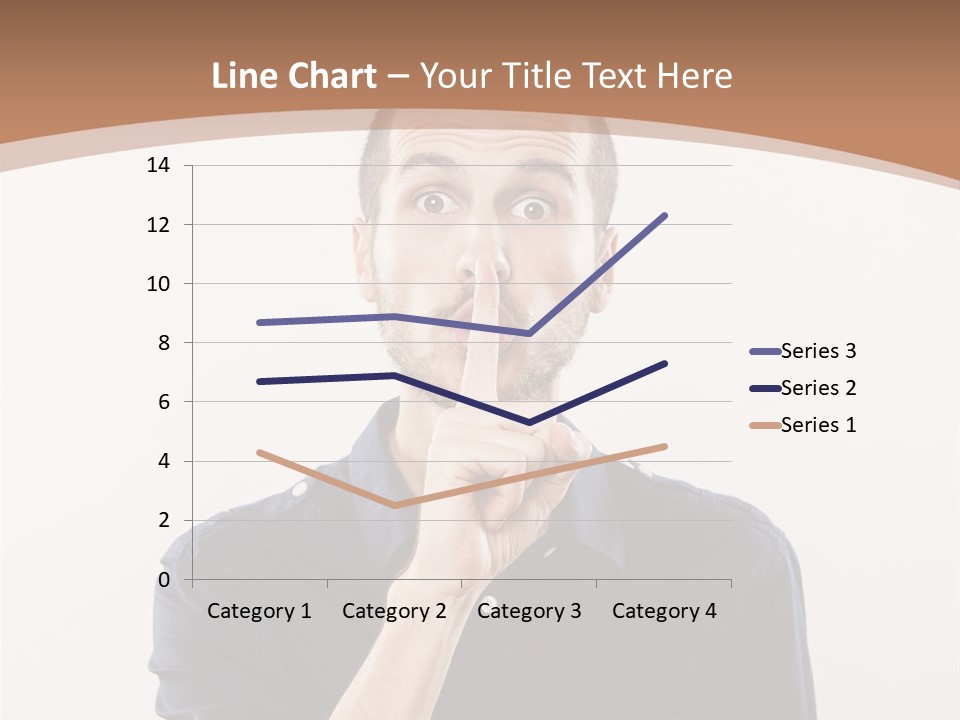 A Man Making A Hush With His Finger PowerPoint Template