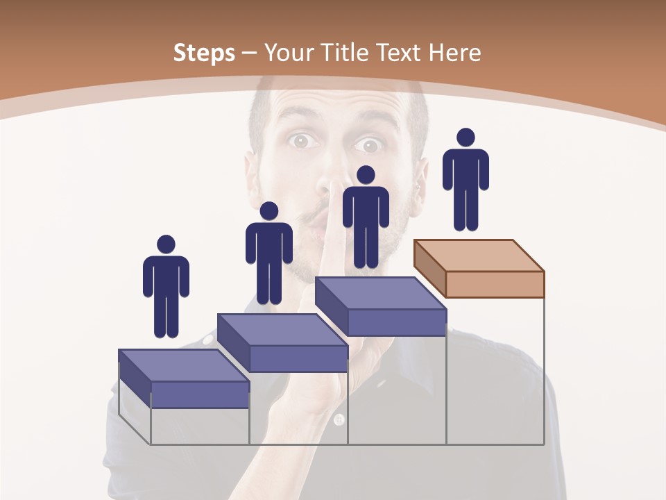 A Man Making A Hush With His Finger PowerPoint Template