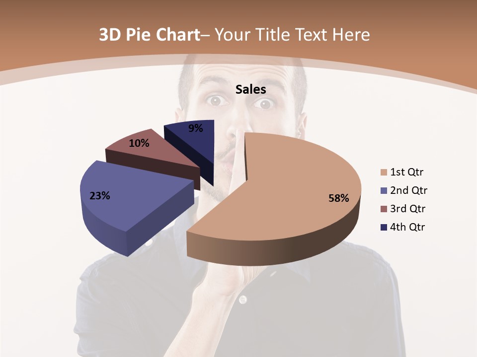 A Man Making A Hush With His Finger PowerPoint Template