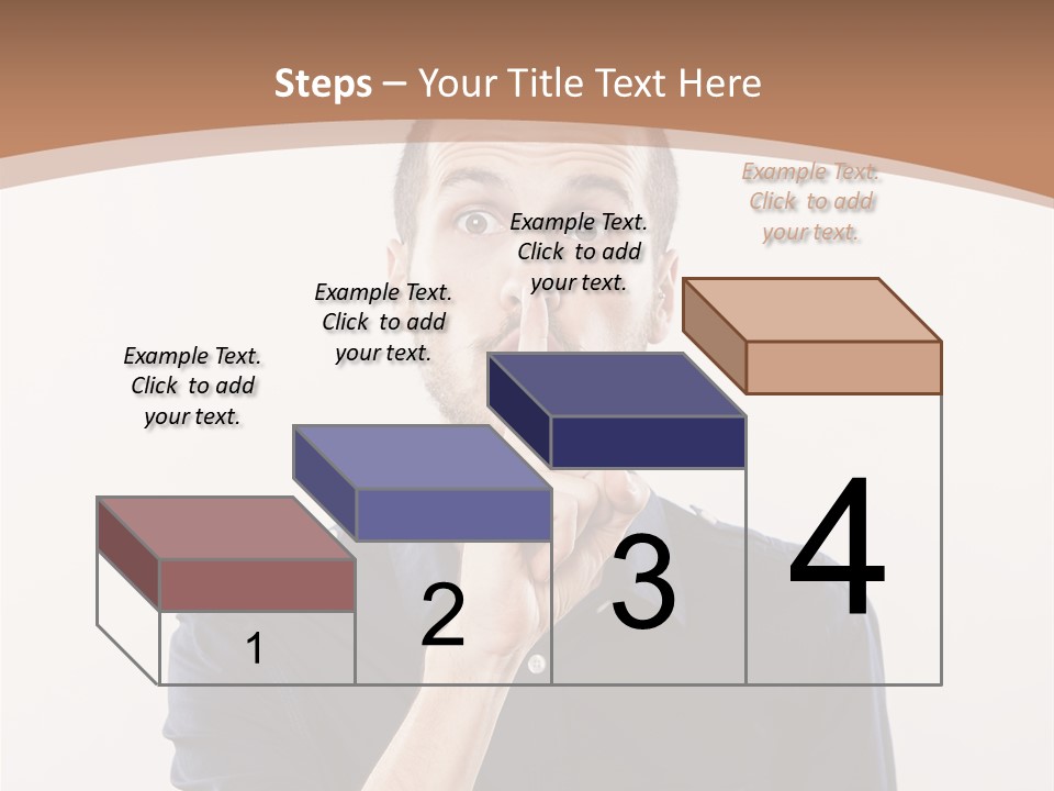 A Man Making A Hush With His Finger PowerPoint Template