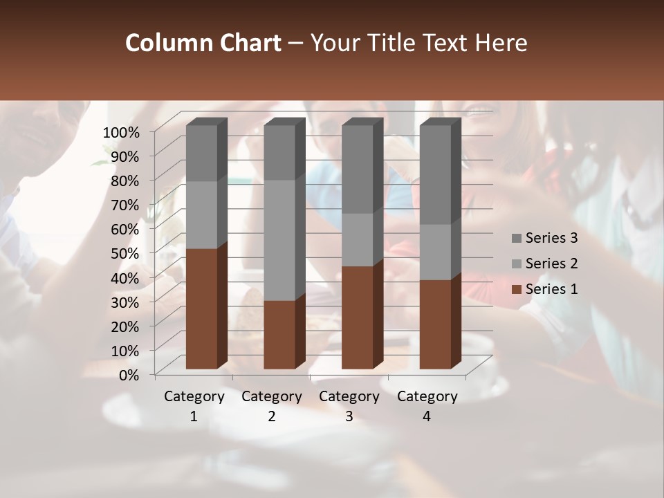 A Group Of People Sitting Around A Wooden Table PowerPoint Template