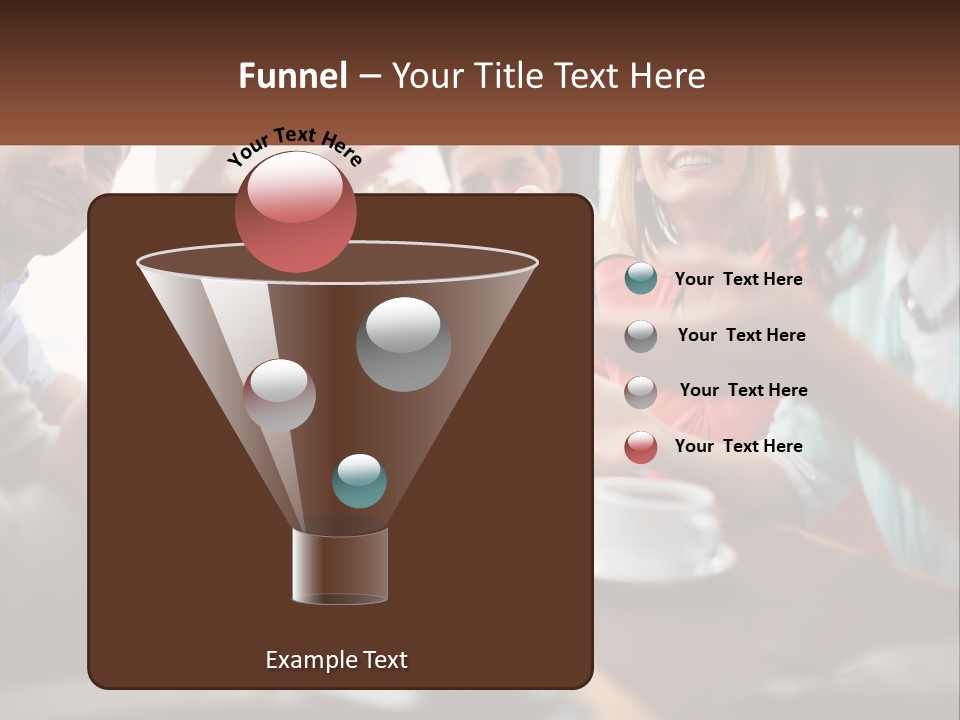 A Group Of People Sitting Around A Wooden Table PowerPoint Template