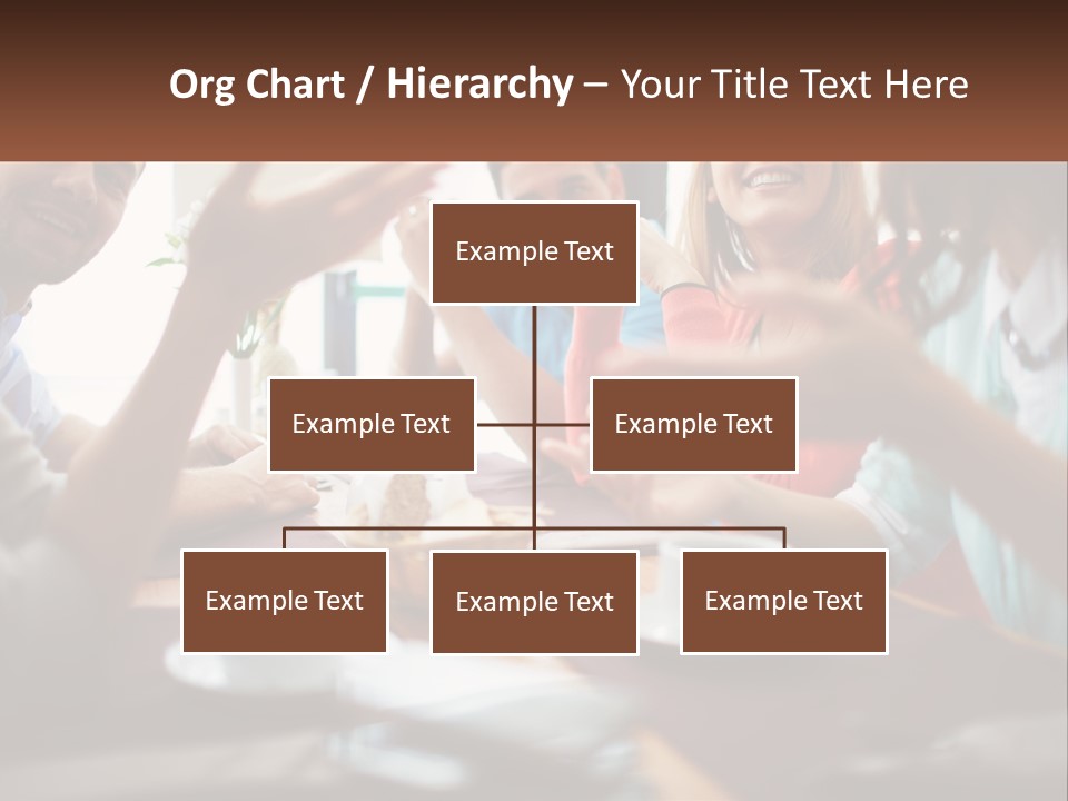 A Group Of People Sitting Around A Wooden Table PowerPoint Template