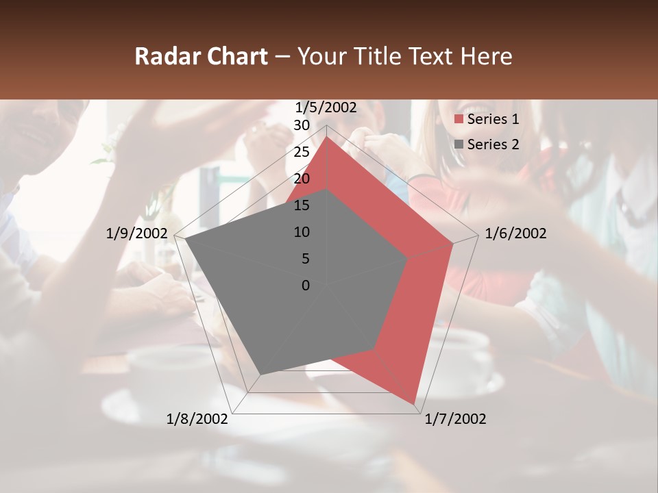 A Group Of People Sitting Around A Wooden Table PowerPoint Template