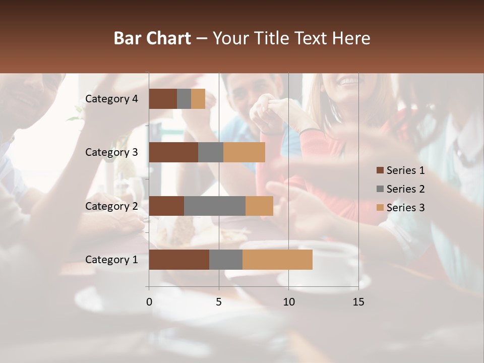 A Group Of People Sitting Around A Wooden Table PowerPoint Template