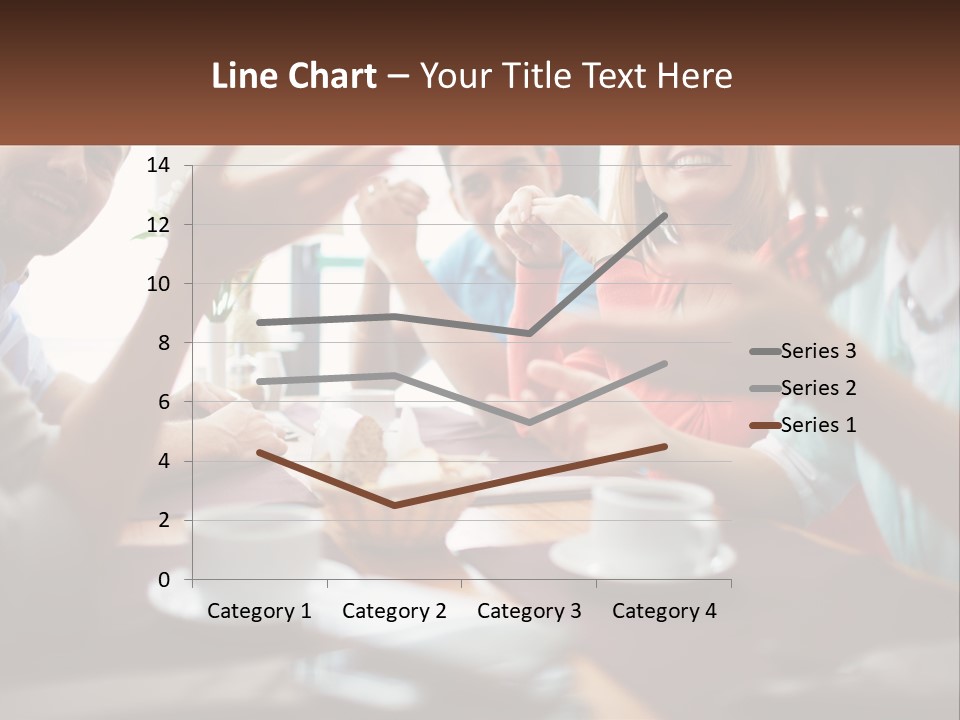 A Group Of People Sitting Around A Wooden Table PowerPoint Template