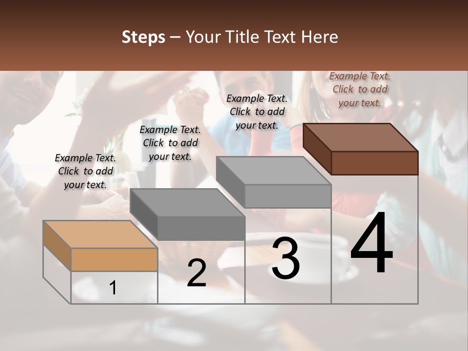 A Group Of People Sitting Around A Wooden Table PowerPoint Template