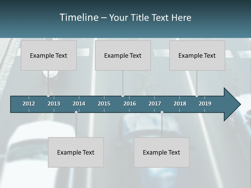 A Motorcyclist Riding Down The Road In Traffic PowerPoint Template