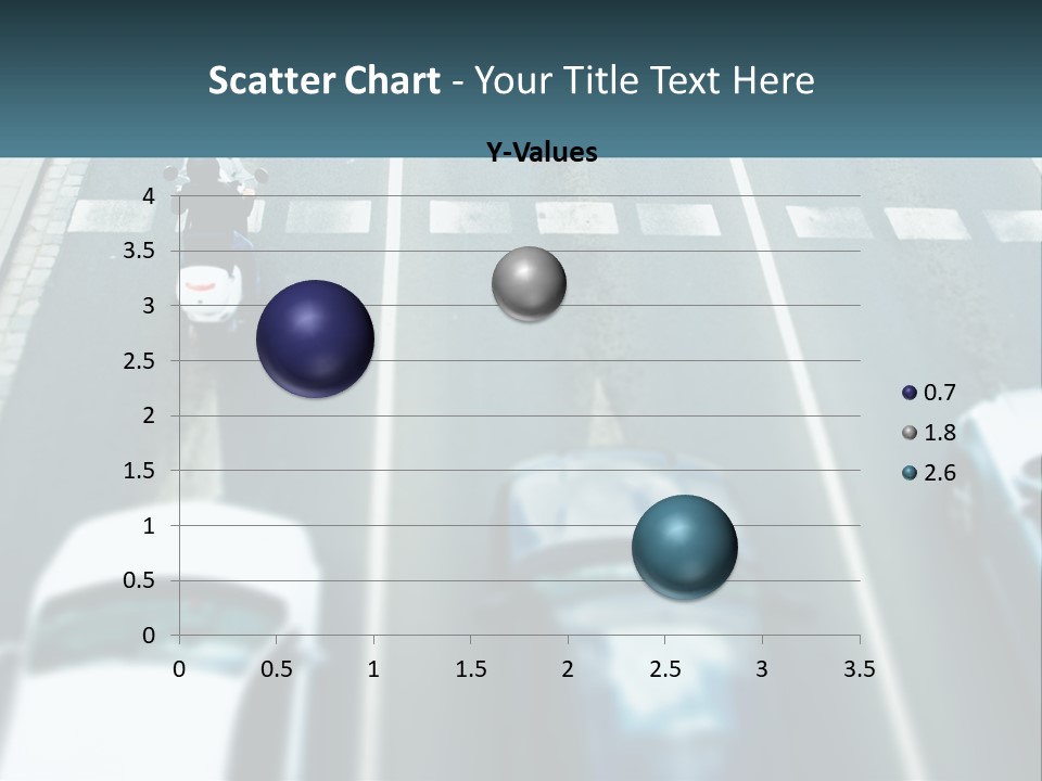 A Motorcyclist Riding Down The Road In Traffic PowerPoint Template