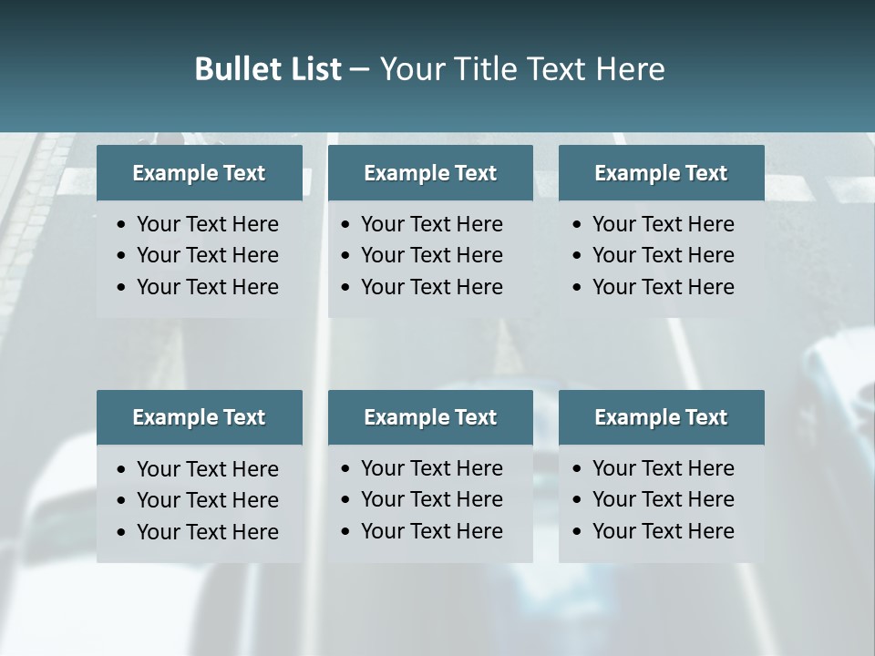 A Motorcyclist Riding Down The Road In Traffic PowerPoint Template