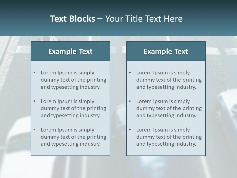A Motorcyclist Riding Down The Road In Traffic PowerPoint Template