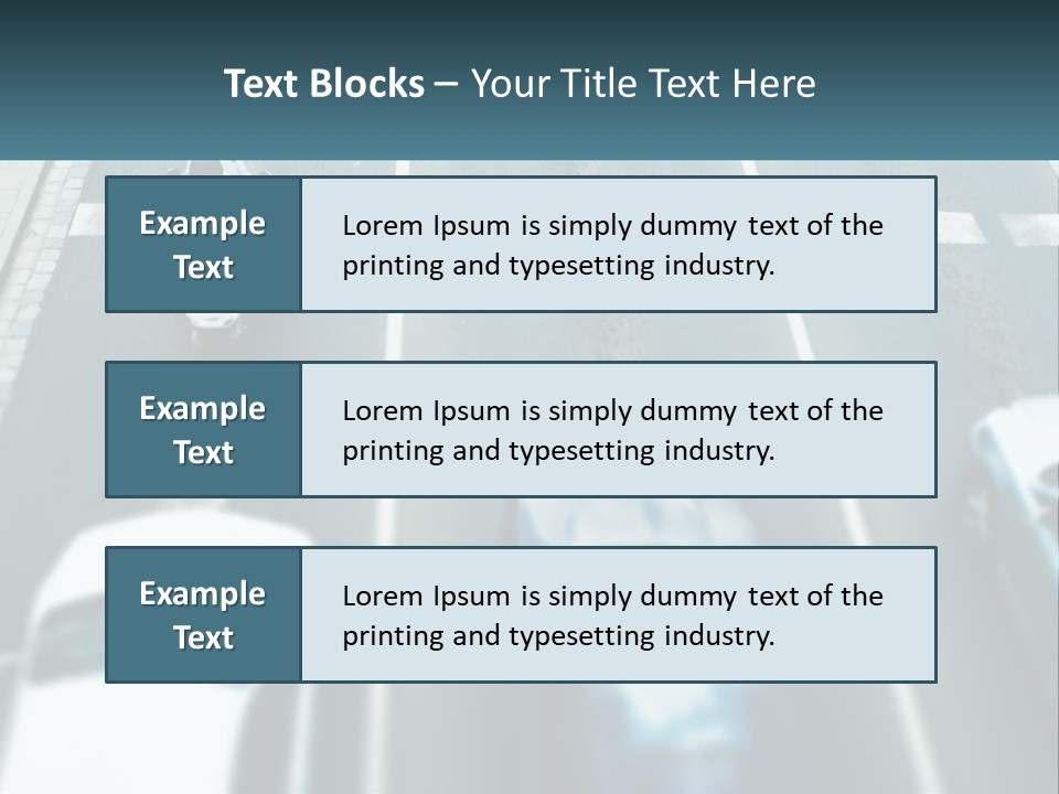 A Motorcyclist Riding Down The Road In Traffic PowerPoint Template