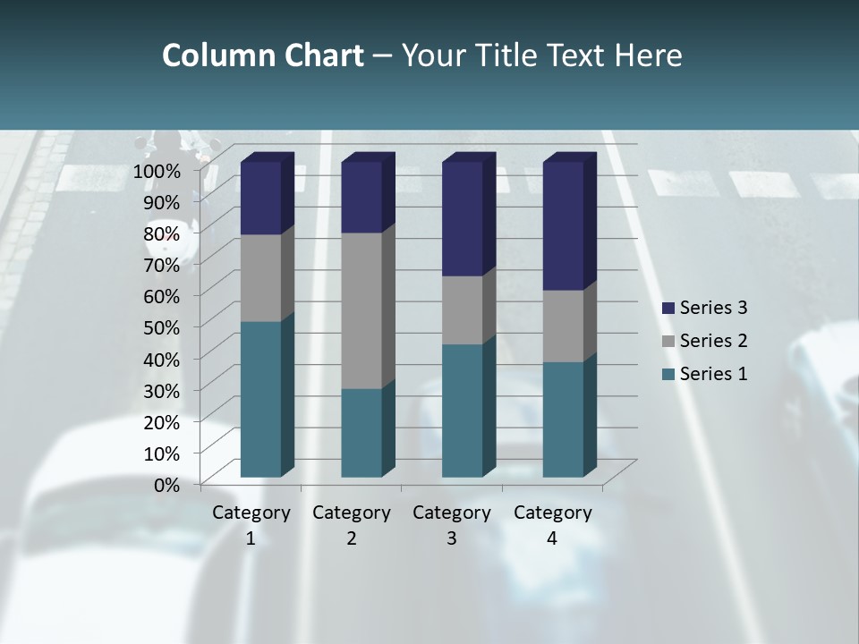 A Motorcyclist Riding Down The Road In Traffic PowerPoint Template