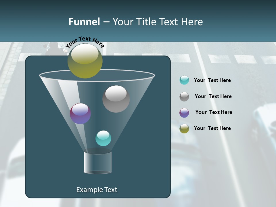 A Motorcyclist Riding Down The Road In Traffic PowerPoint Template