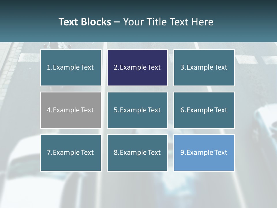 A Motorcyclist Riding Down The Road In Traffic PowerPoint Template