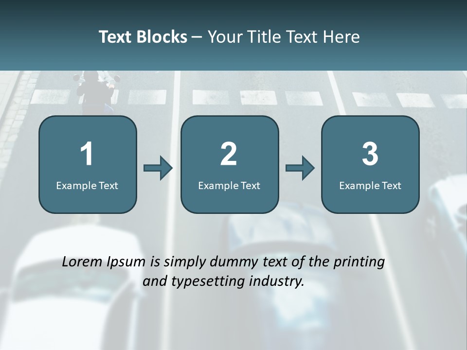A Motorcyclist Riding Down The Road In Traffic PowerPoint Template