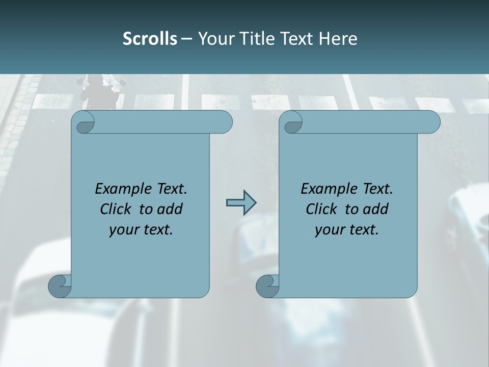 A Motorcyclist Riding Down The Road In Traffic PowerPoint Template