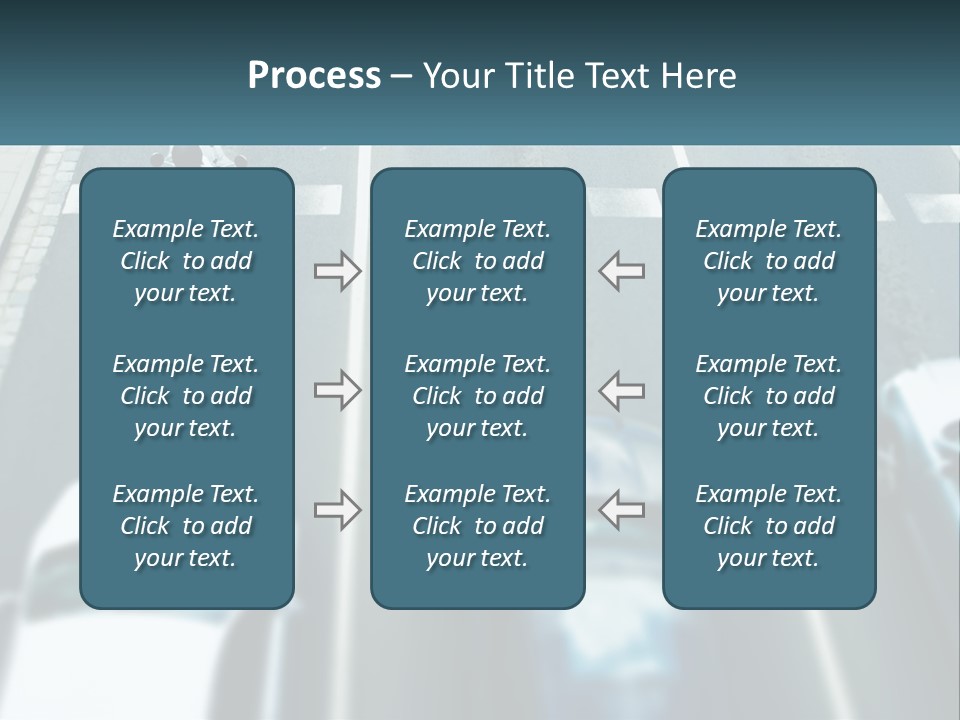 A Motorcyclist Riding Down The Road In Traffic PowerPoint Template