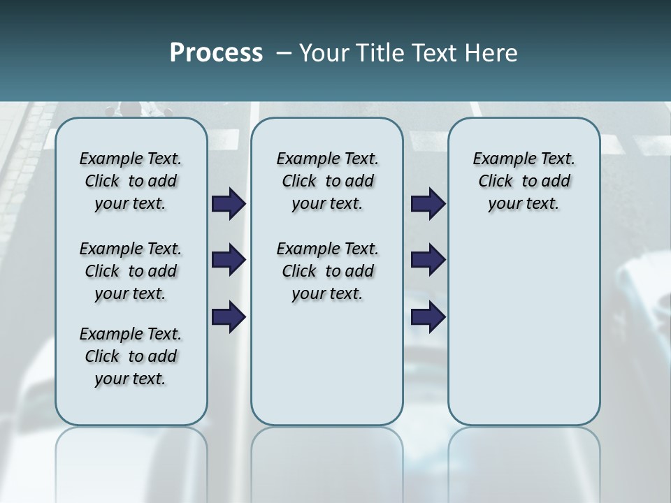 A Motorcyclist Riding Down The Road In Traffic PowerPoint Template