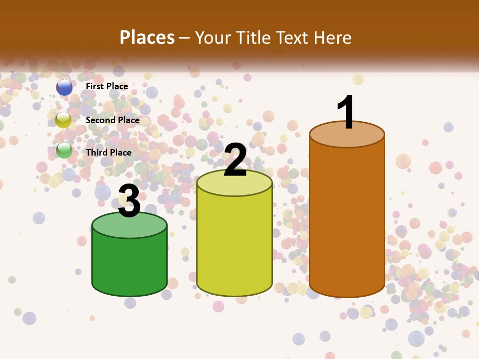 A Bunch Of Colorful Confetti On A White Background PowerPoint Template