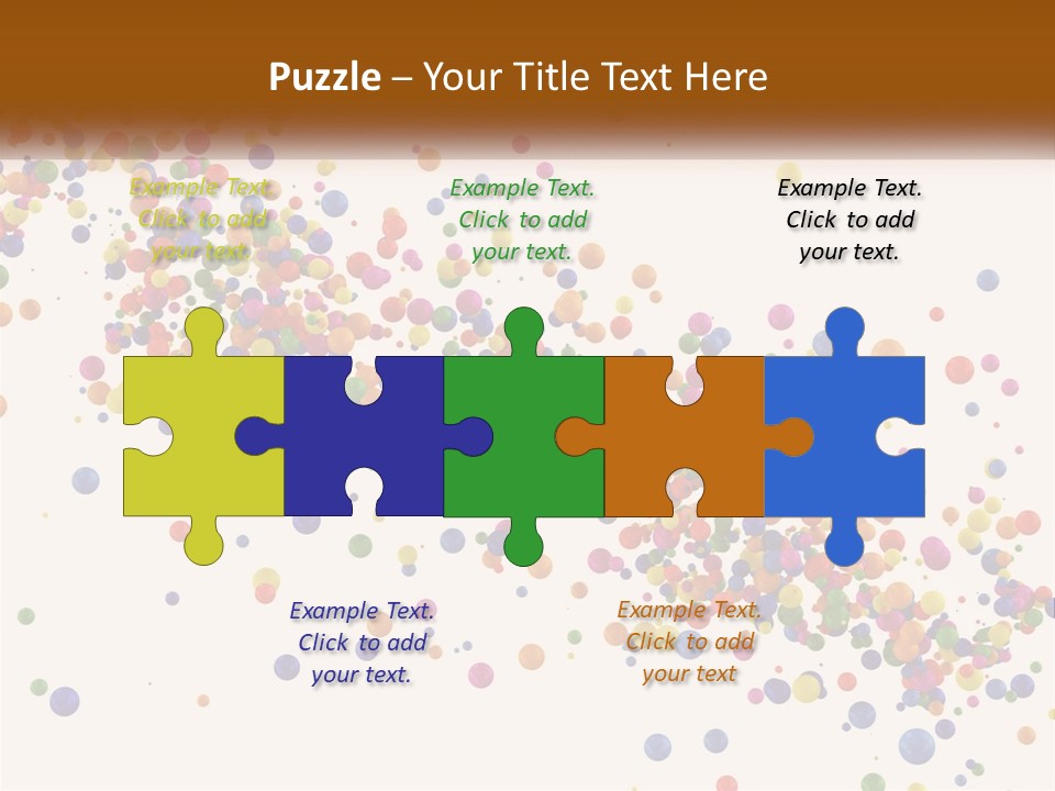 A Bunch Of Colorful Confetti On A White Background PowerPoint Template