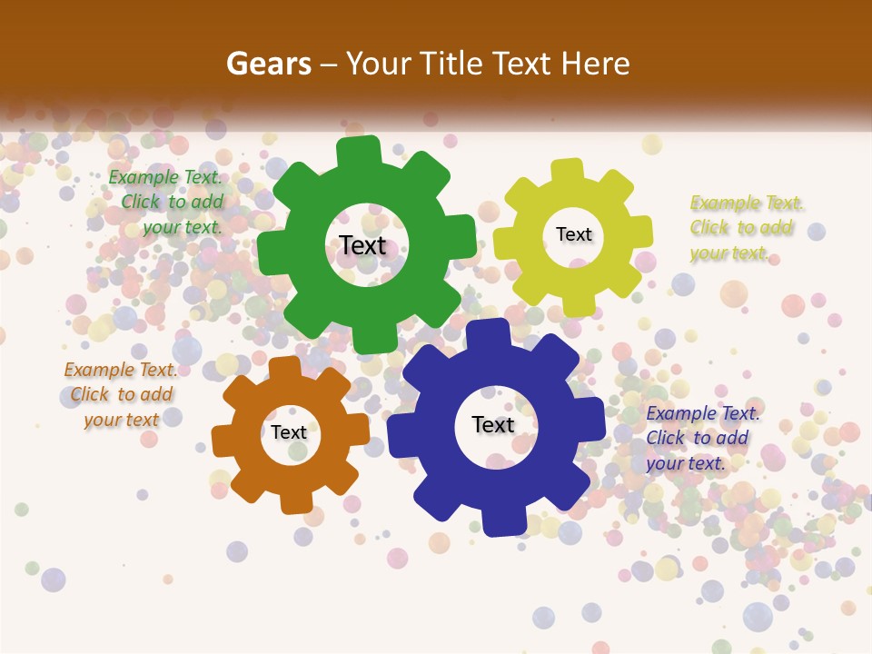 A Bunch Of Colorful Confetti On A White Background PowerPoint Template