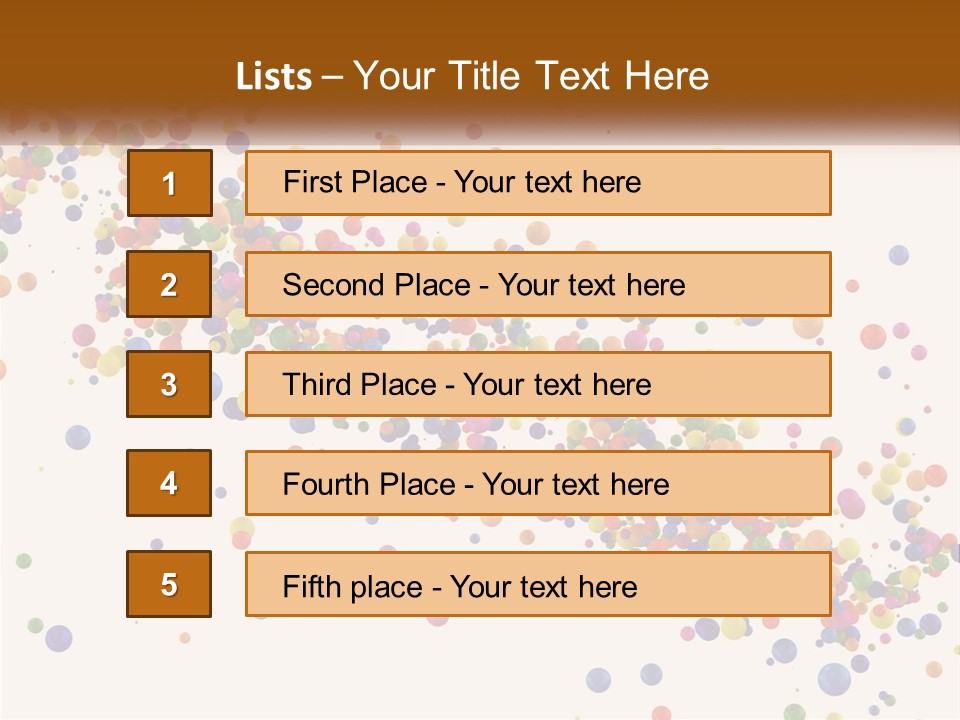 A Bunch Of Colorful Confetti On A White Background PowerPoint Template