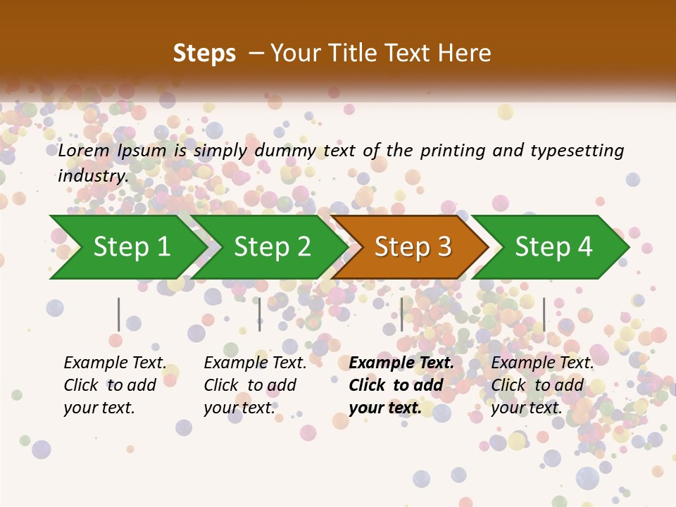 A Bunch Of Colorful Confetti On A White Background PowerPoint Template